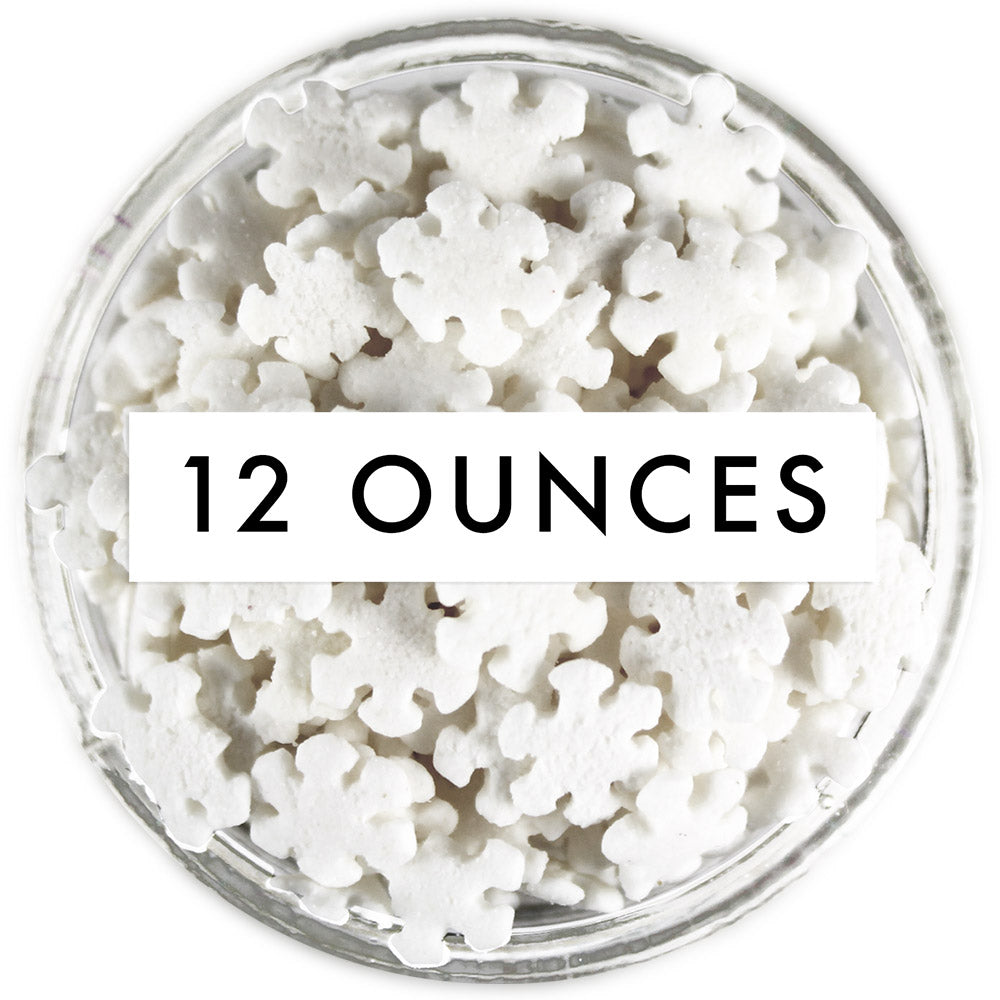 White Snowflake Sprinkles - 2.2 oz