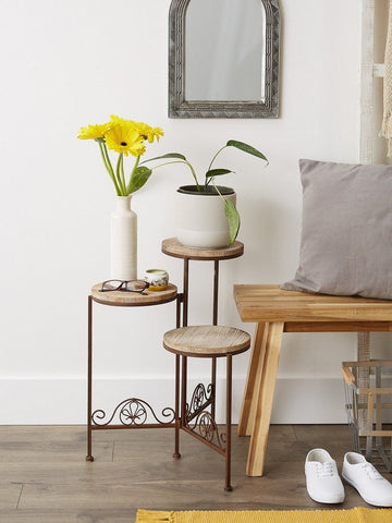 Rustic Triple Plant Stand
