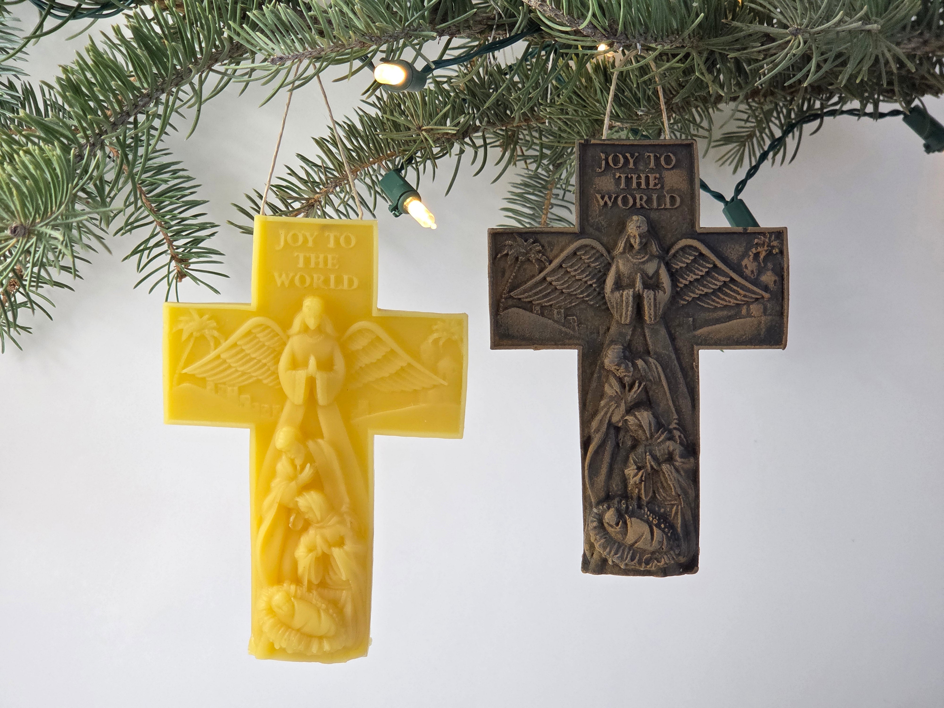 Joy to the World Cross | Beeswax Ornament
