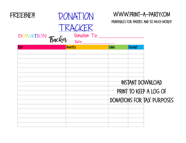 donation-tracker-log-printable-free-instant-download-printaparty