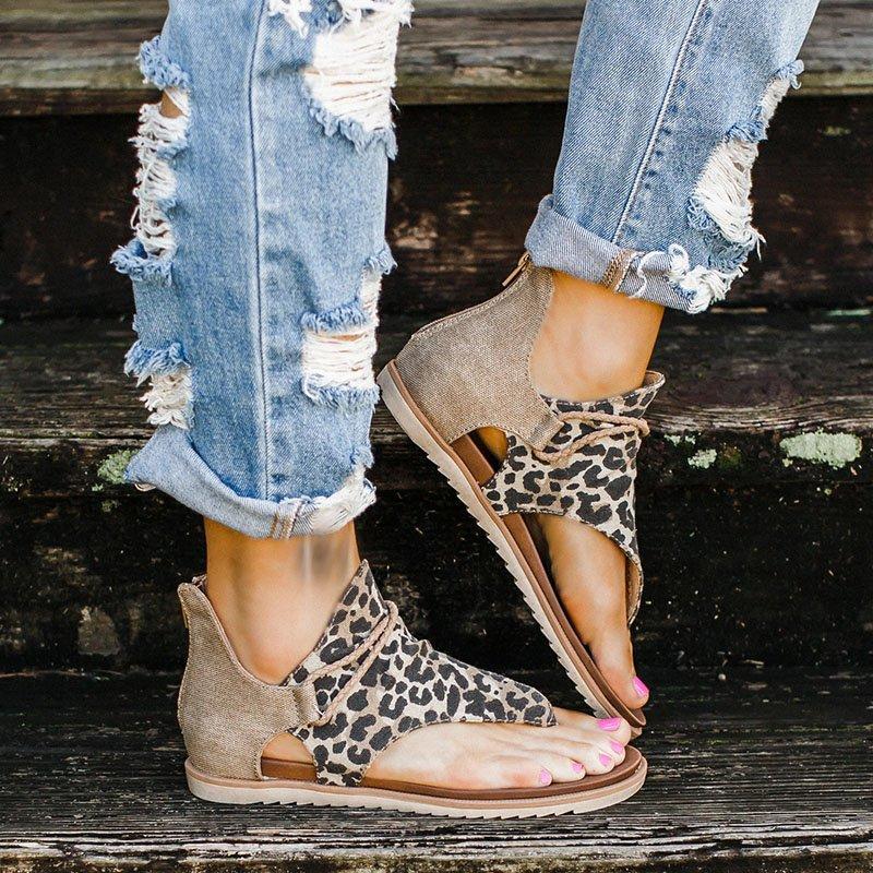 womens retro zip flip flop sandals