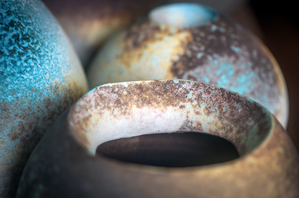 detail of soda fired vessels