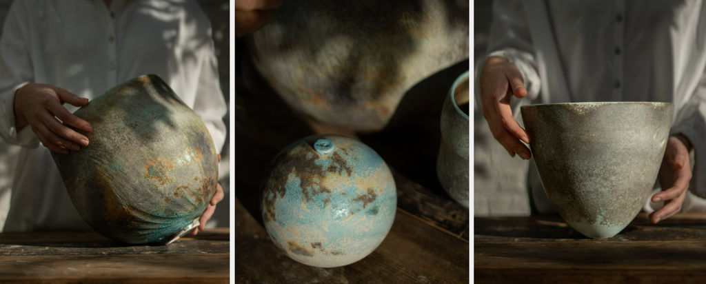 three soda fired vessels by Jack doherty