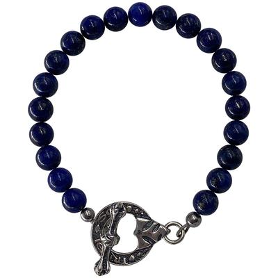 blue lapis natural stone beaded bracelet from Tribal Son