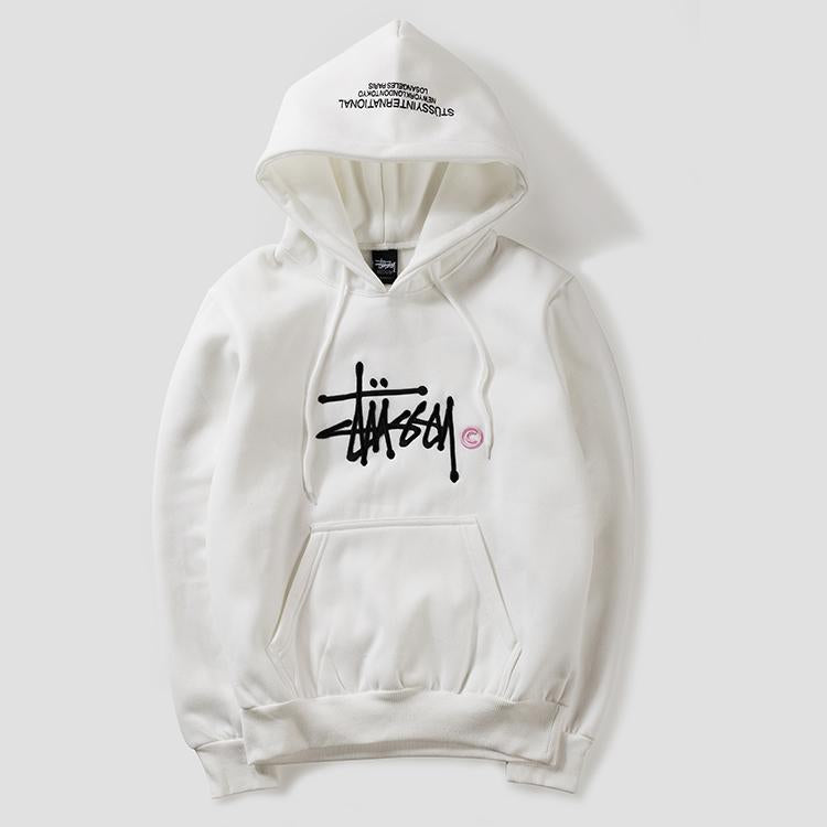 hoodie stussy white