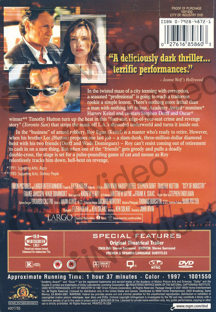 City Of Industry on DVD Movie