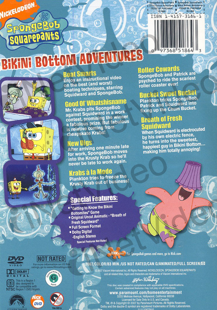 SpongeBob SquarePants - Bikini Bottom Adventures on DVD Movie