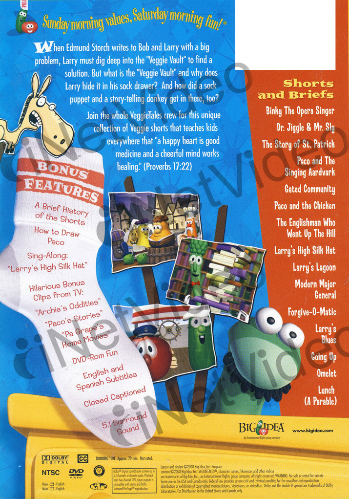 Veggietales Lessons from the Sock Drawer on DVD Movie