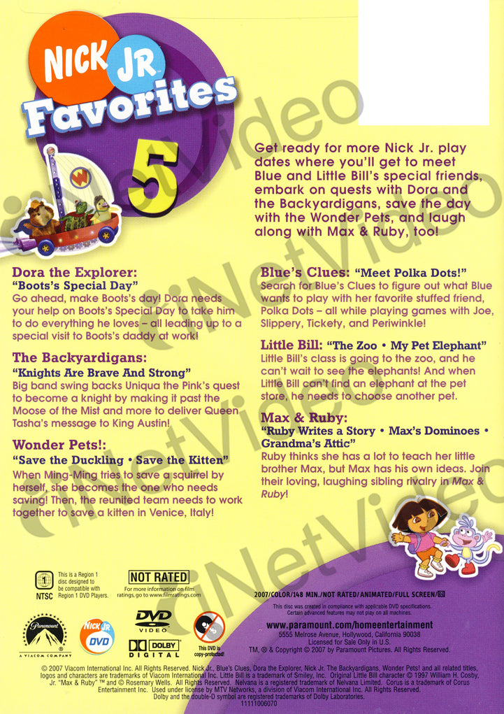 Nick Jr. Favorites - Vol. 5 on DVD Movie