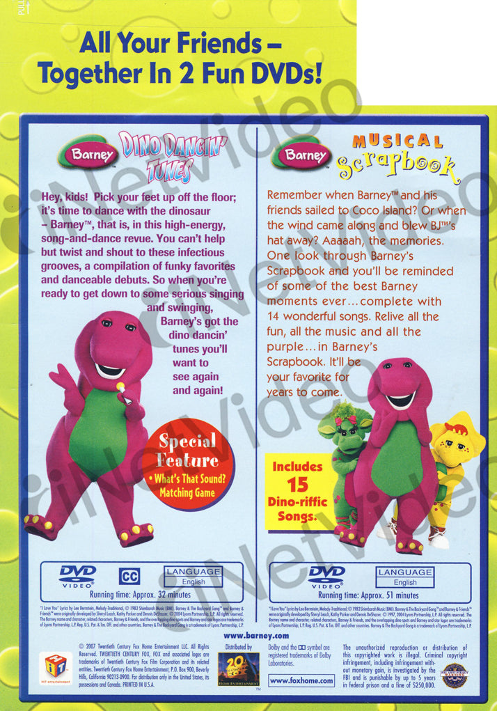 Barney (Dino Dancin Tunes /Musical Scrapbook) (Double Feature) (MAPLE ...