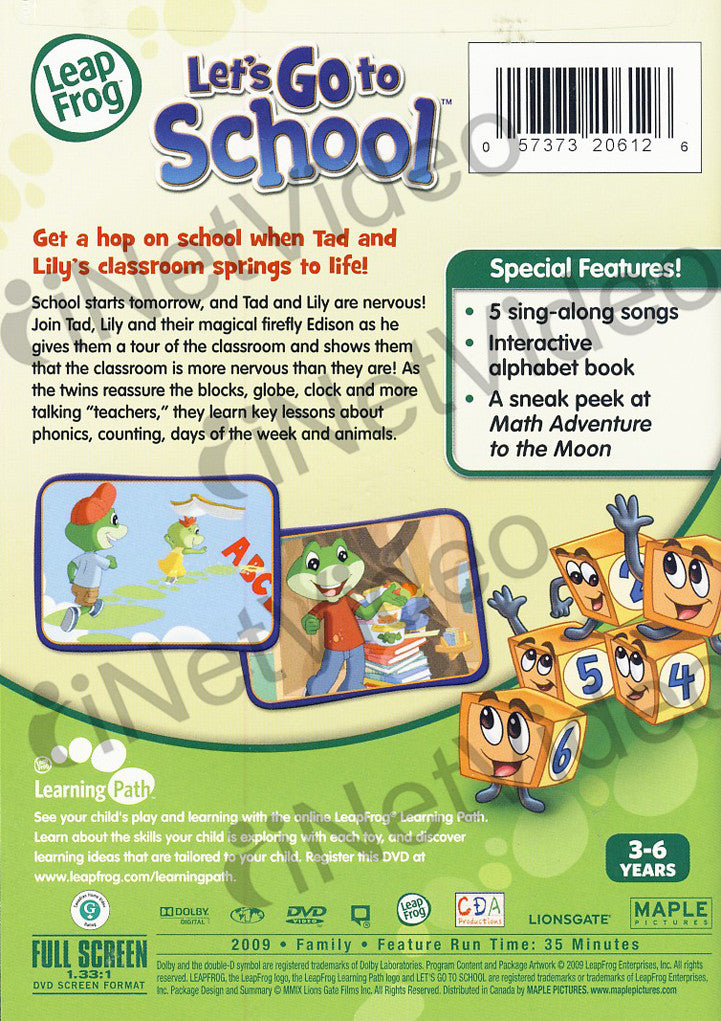 Leap Frog Let S Go To School Help Your Child Get Ready For School On Dvd Movie