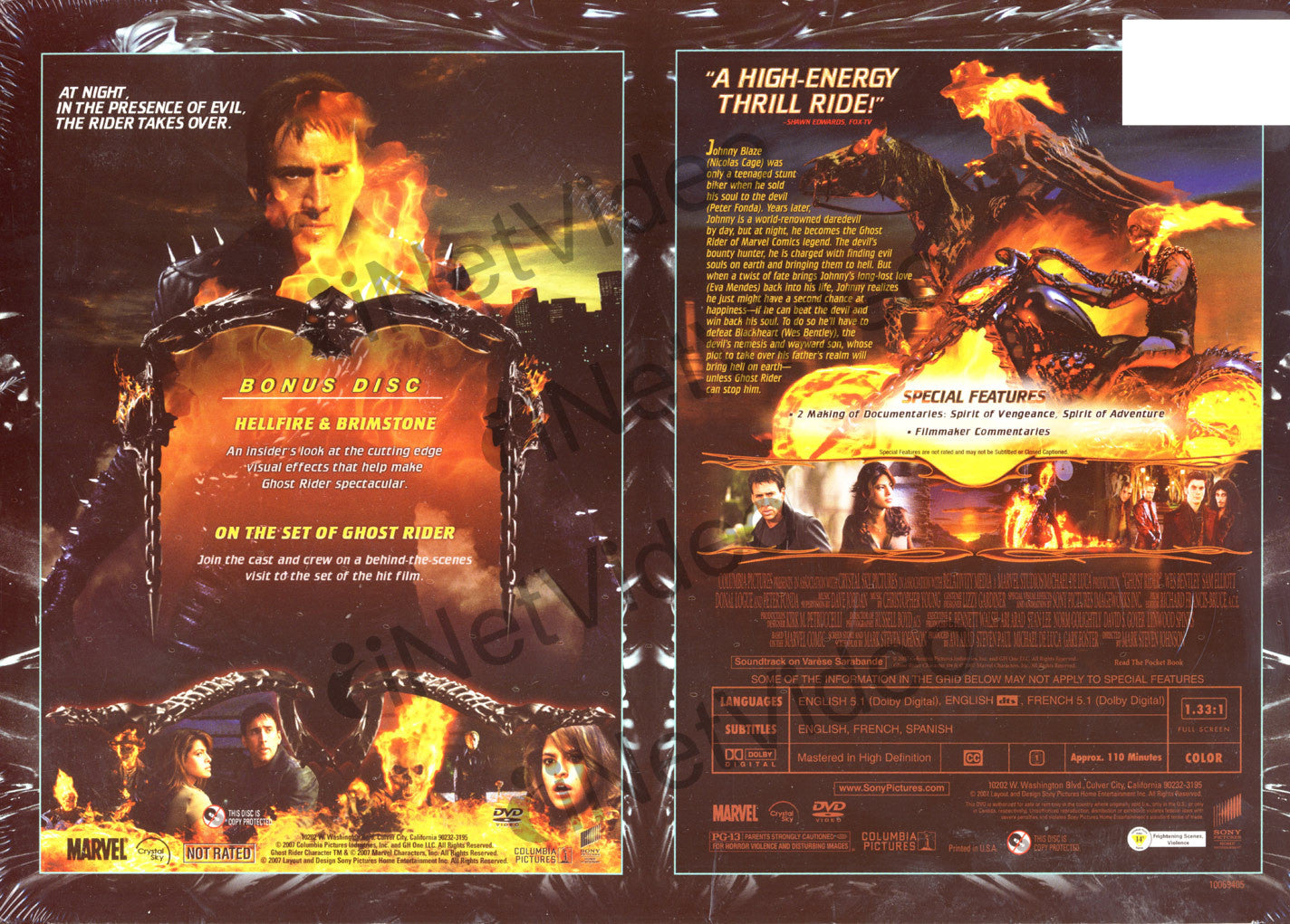 Ghost Rider (Full Screen Edition) Plus Exclusive Bonus Disc (Boxset) on DVD Movie
