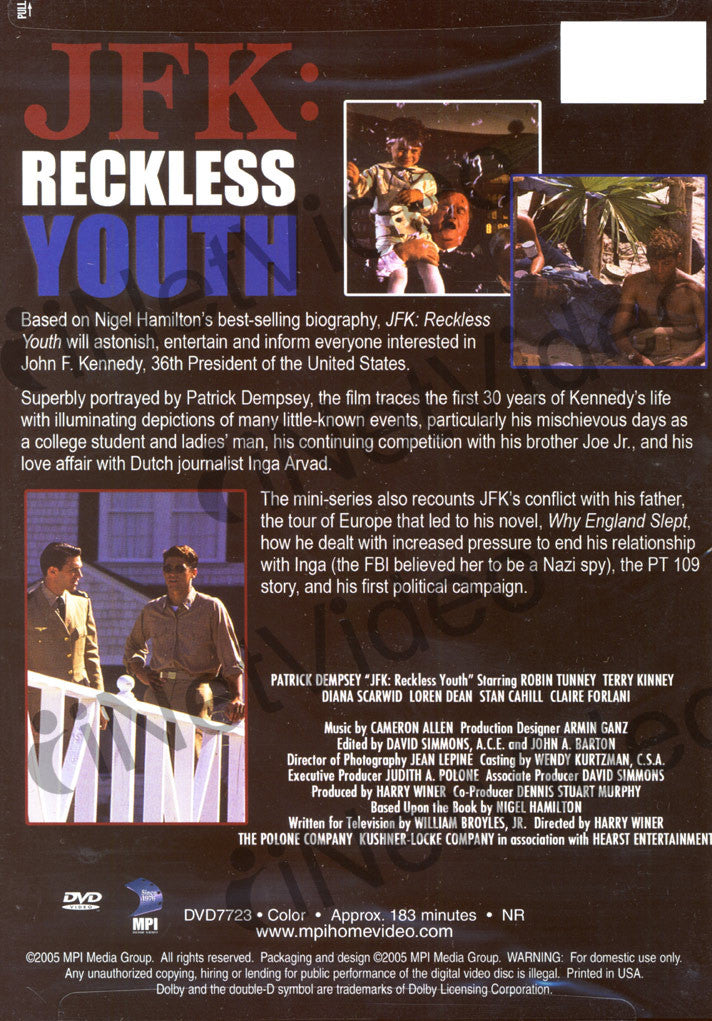 Jfk Reckless Youth On Dvd Movie 