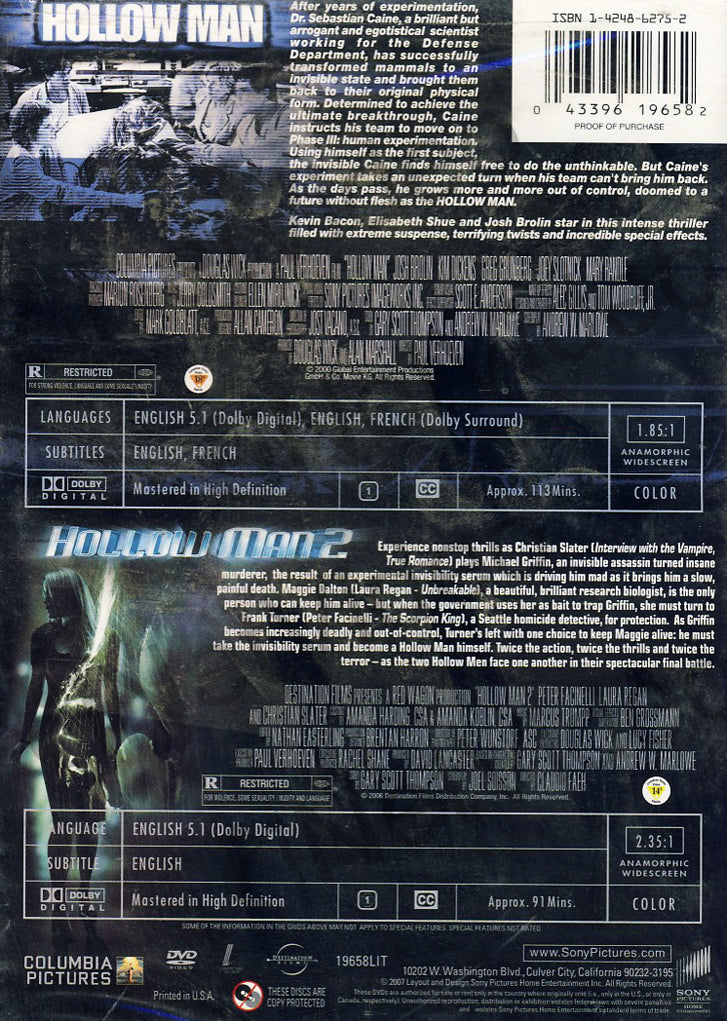 hollow man 2 dvd cover