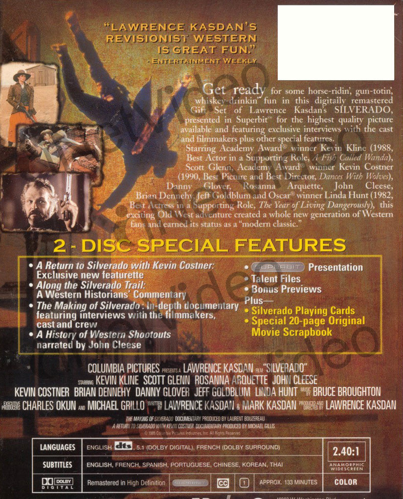 Silverado (2 Disc Gift Set) (Boxset) on DVD Movie