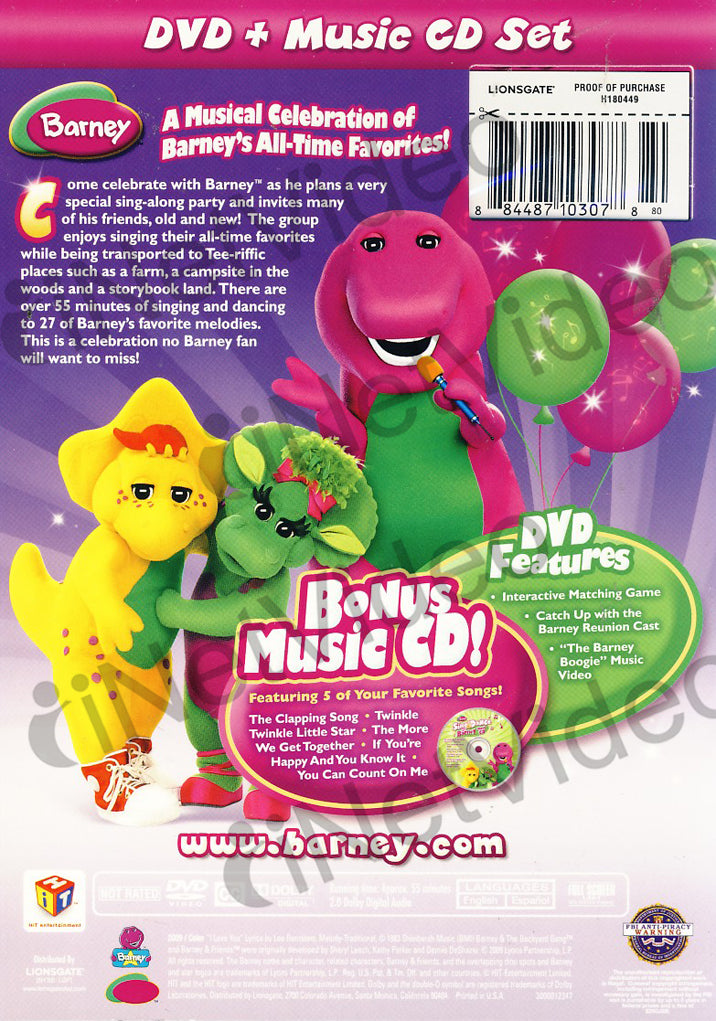 Barney - Sing and Dance with Barney (DVD + Music CD) on DVD Movie