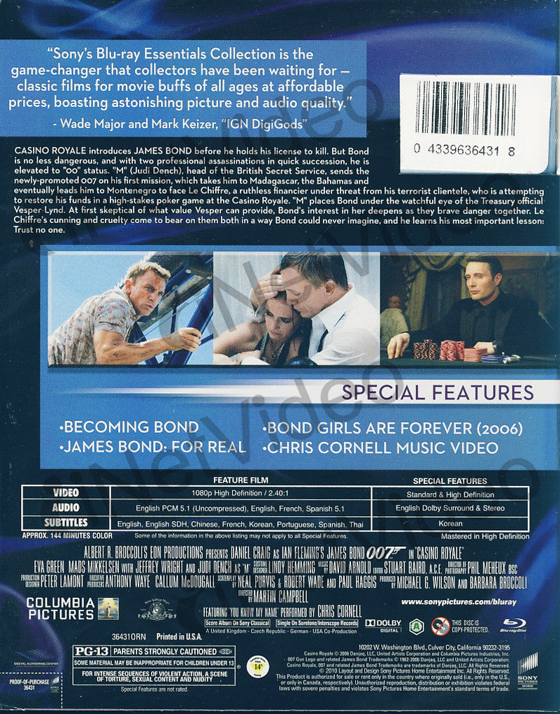 Casino Royale (Blu-ray) (Slipcover) (James Bond) on BLU-RAY Movie