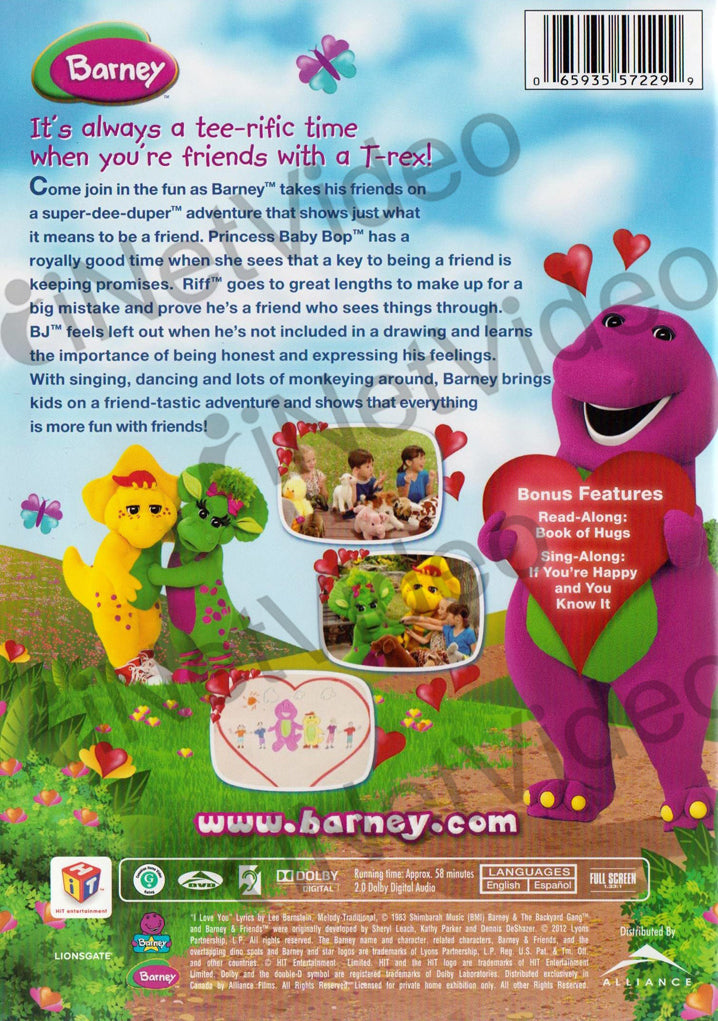 Barney I Love My Friends On Dvd Movie