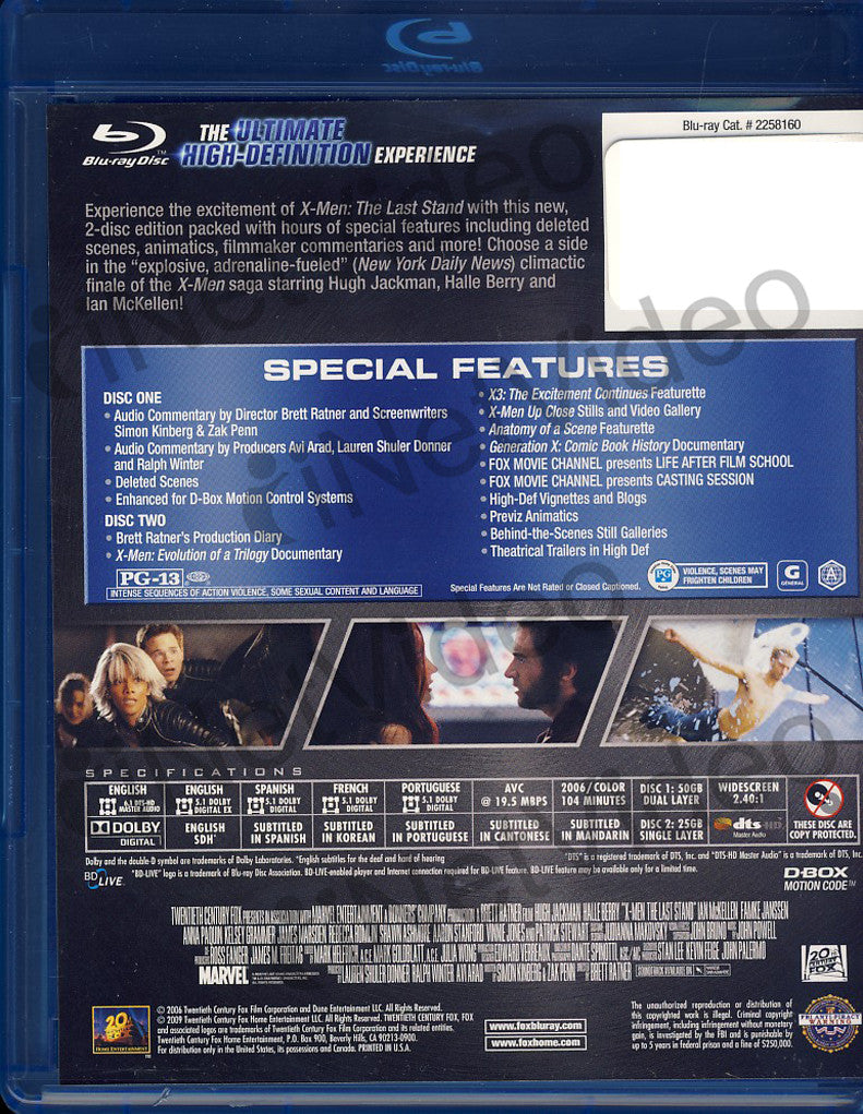 X-Men: The Last Stand (Blu-ray) on BLU-RAY Movie