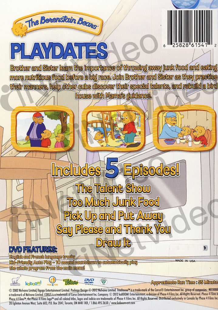 The Berenstain Bears - Playdates on DVD Movie