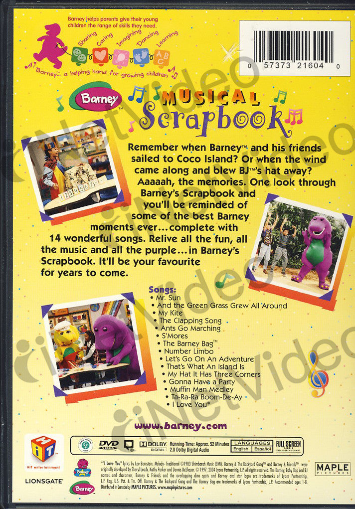 barney musical scrapbook 2009