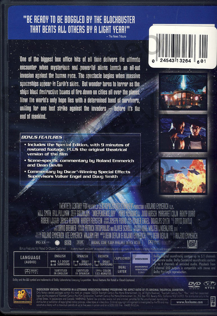 Independence Day (Limited Edition) on DVD Movie