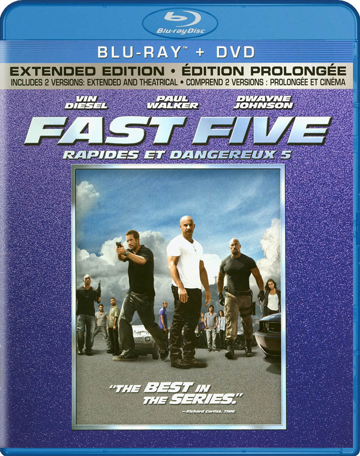 Fast Five (Extended Edition) (Bluray + DVD) (Bilingual) on DVD Movie