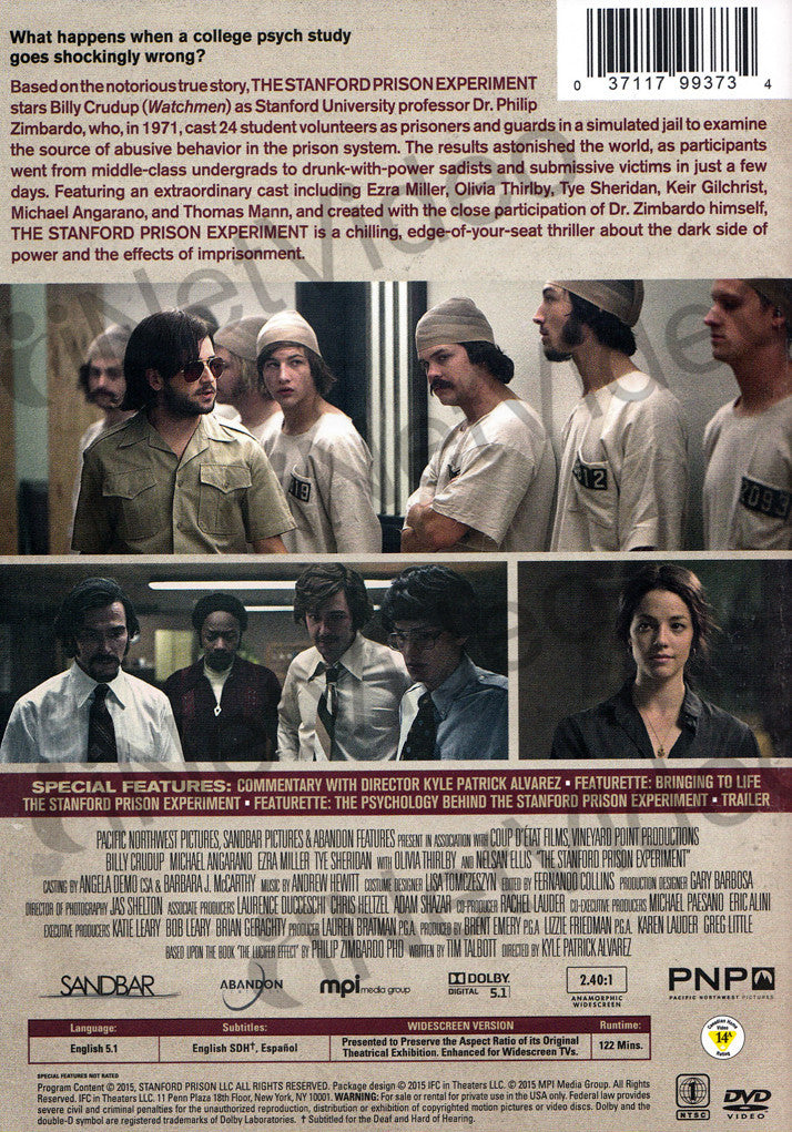 Stanford Prison Experiment on DVD Movie