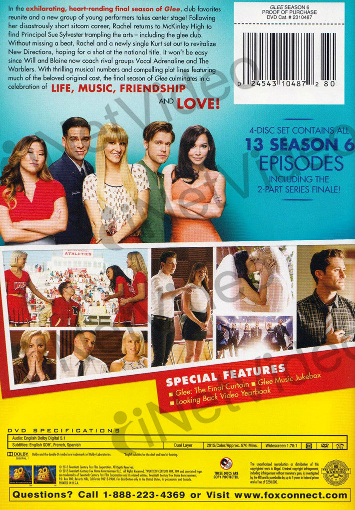 Glee - Season 6 (The Final Season) on DVD Movie