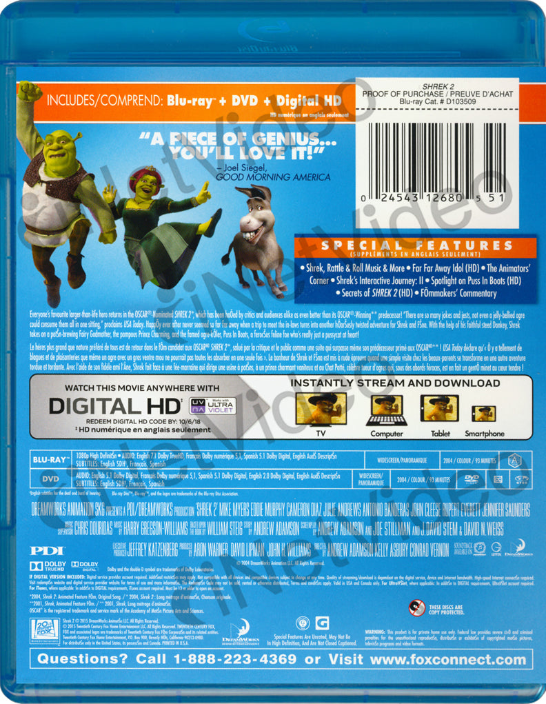 Shrek 2 Dvd 2004
