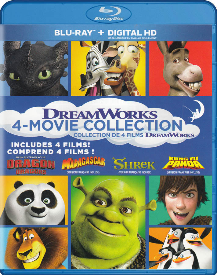 Dream Works 4 Movie Collection Blu Ray Dvd Digital Copy Blu Ray On Blu Ray Movie