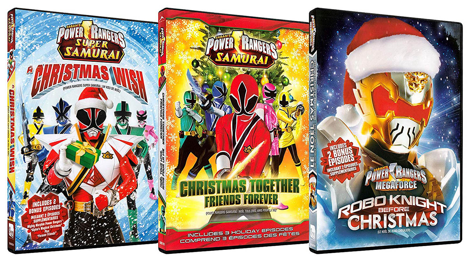 Hundimiento Diálogo Reconocimiento Power Rangers Christmas Pack (3-Pack) (Boxset) (Bilingual) on DVD Movie