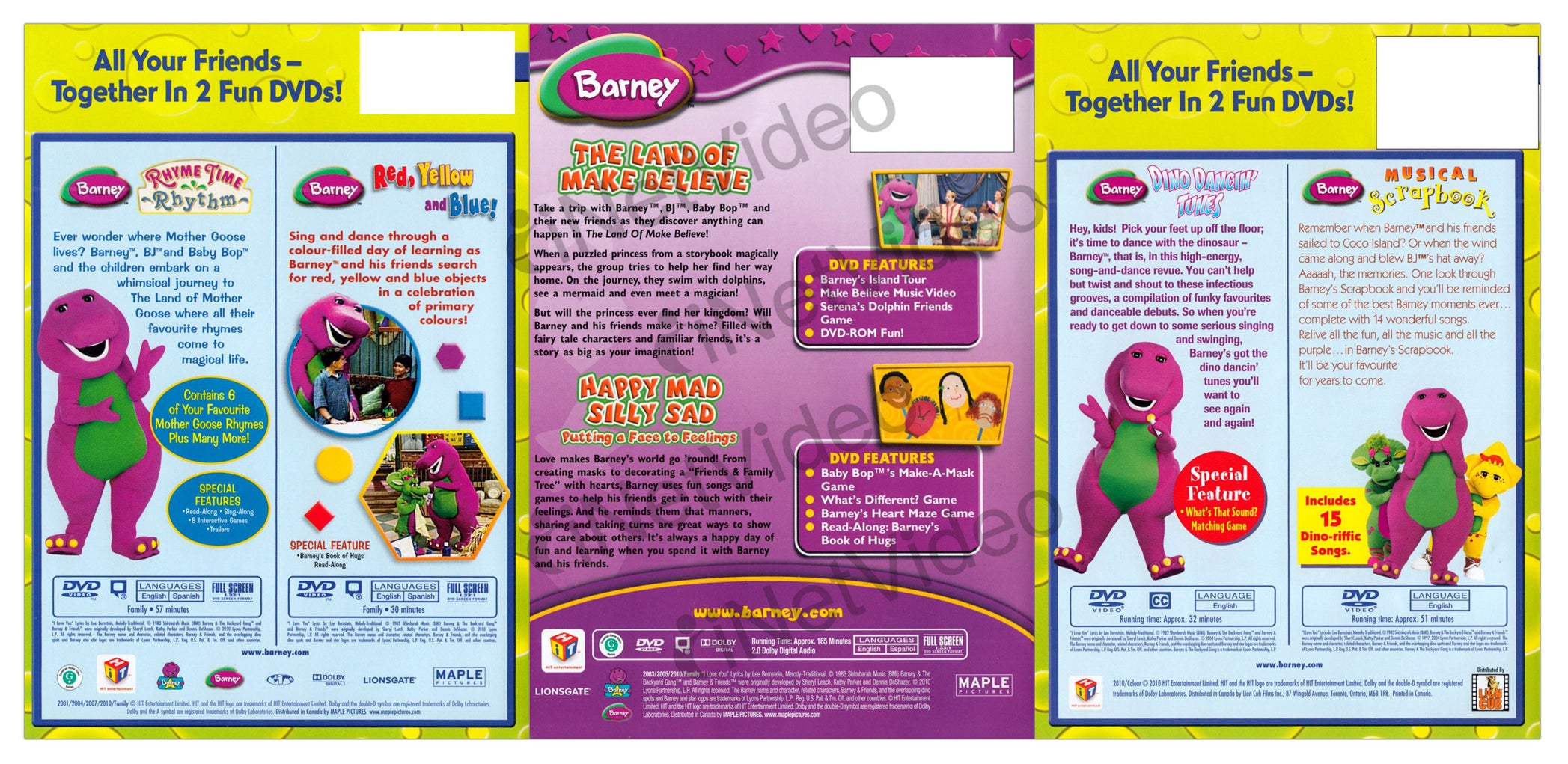 Barney Dvd Pack Empire