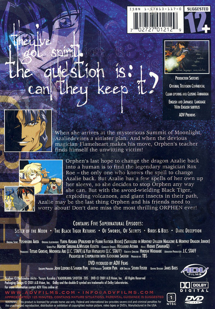 Orphen Volume 5 The Soul Stealers Japanimation On Dvd Movie
