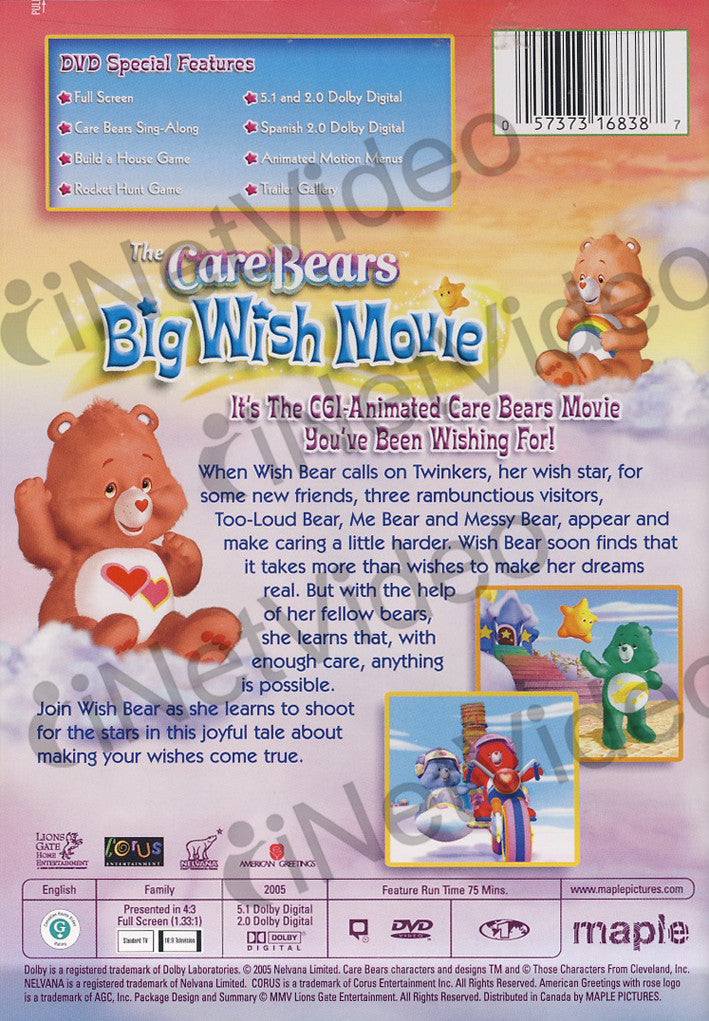 The Care Bears - Big Wish Movie on DVD Movie