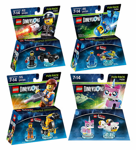 LEGO Dimensions - LEGO Movie Emmet / / Benny / UniKitty Bundle (4-Pack) (Toy) on TOYS Game