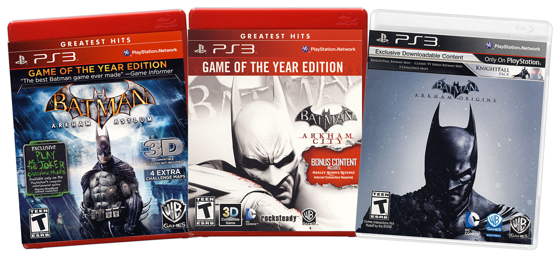 Batman Value Pack: (Arkham Asylum / Arkham City / Arkham Origins) (3-Pack)  (Playstation 3) (PLAYSTATION3) on PLAYSTATION3 Game