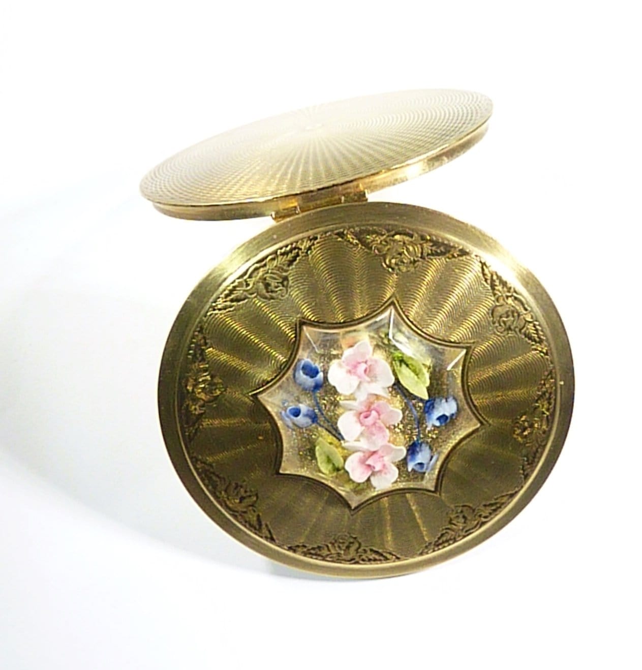 Lucite Compact Mirror Tin Wedding Anniversary Gift 1950s – The Vintage ...