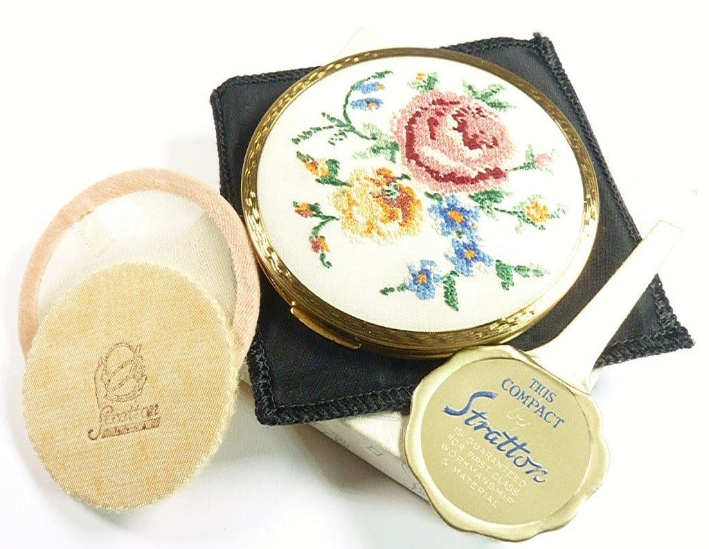 Unused Vintage Floral Stratton Handbag Mirror 1950s – The Vintage Compact  Shop