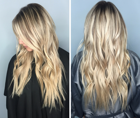 blond hair extensions long