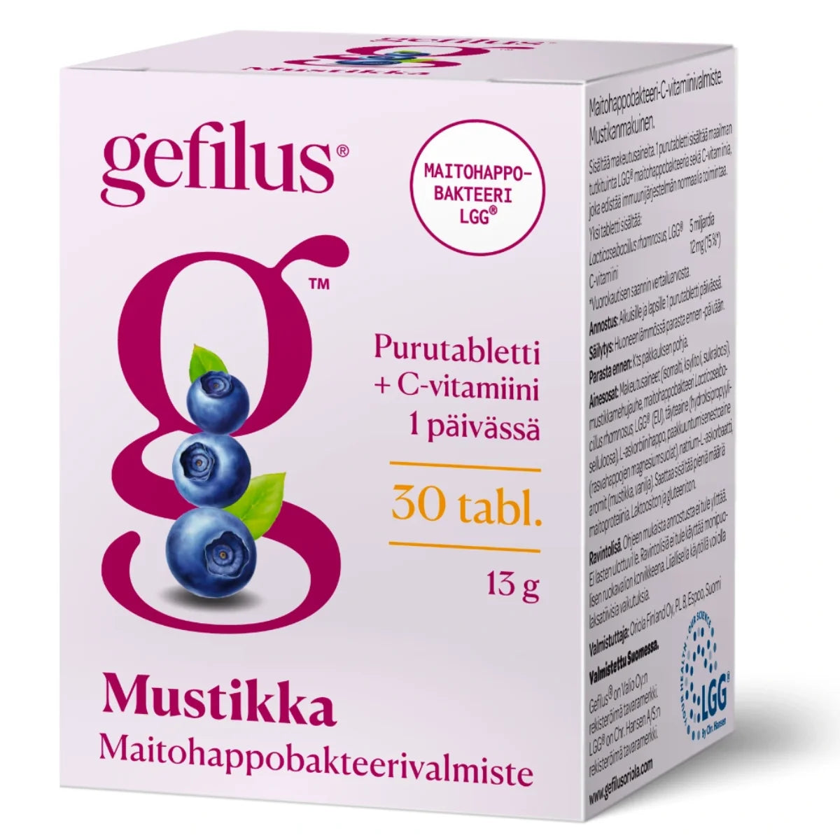  GEFILUS Mustikka purutabletti 30 kpl
