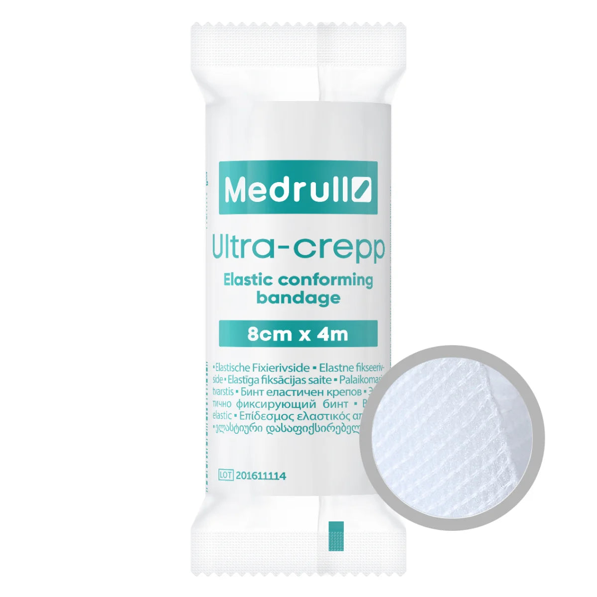  Medrull elastinen sideharso Ultra-Crepp 8 cm x 4 m 1 kpl