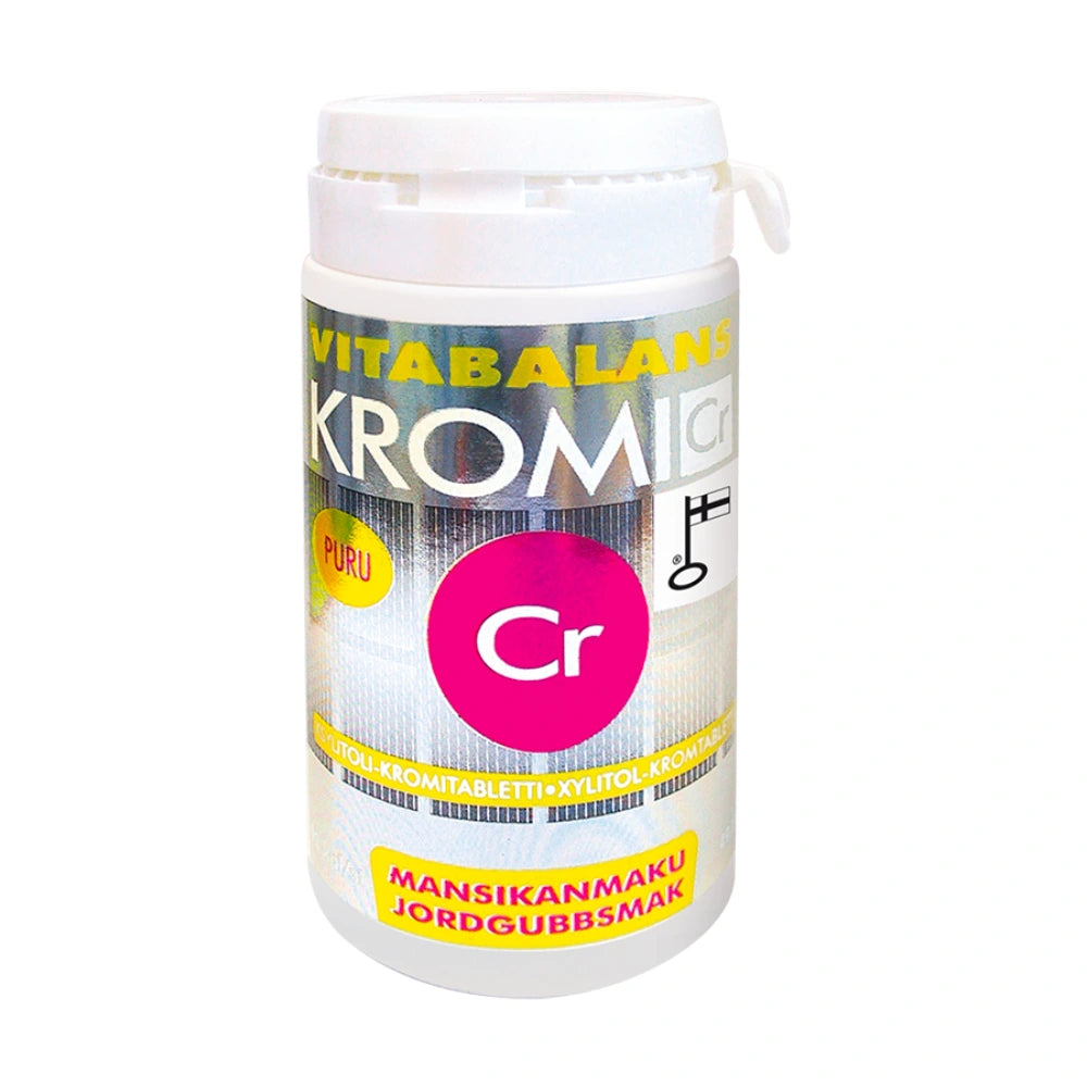  VITABALANS Kromi Cr mansikanmakuinen purutabletti 90 kpl