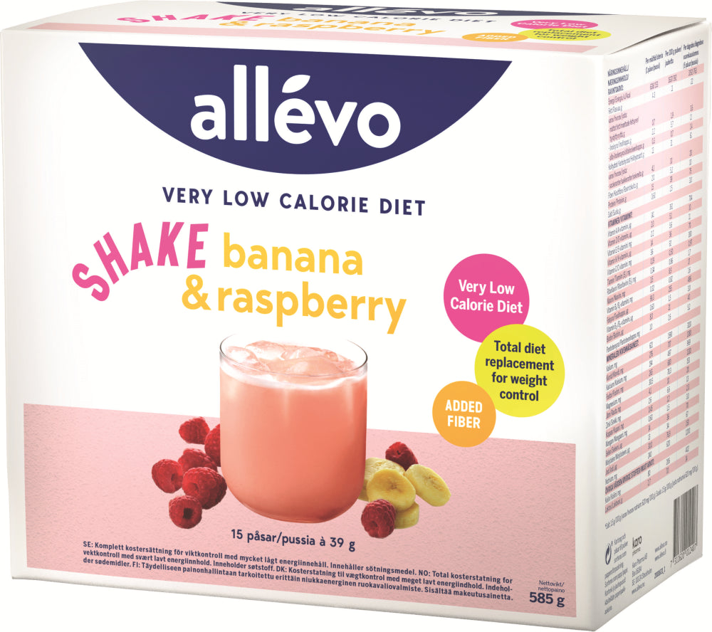 ALLEVO VLCD Shake Banana&Rasberry ateriankorvike— 