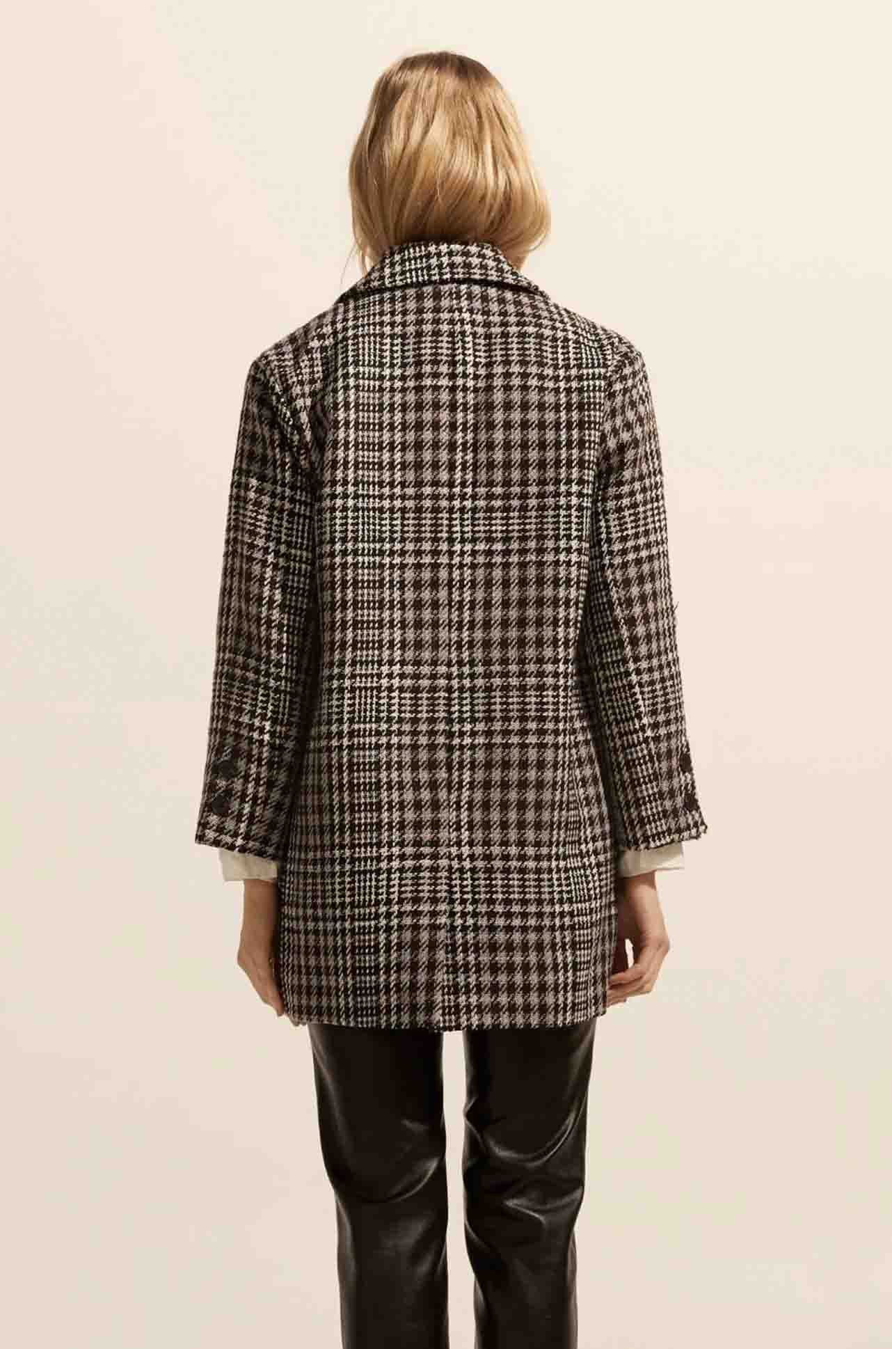 zoe kratzmann - alight coat in check boucle