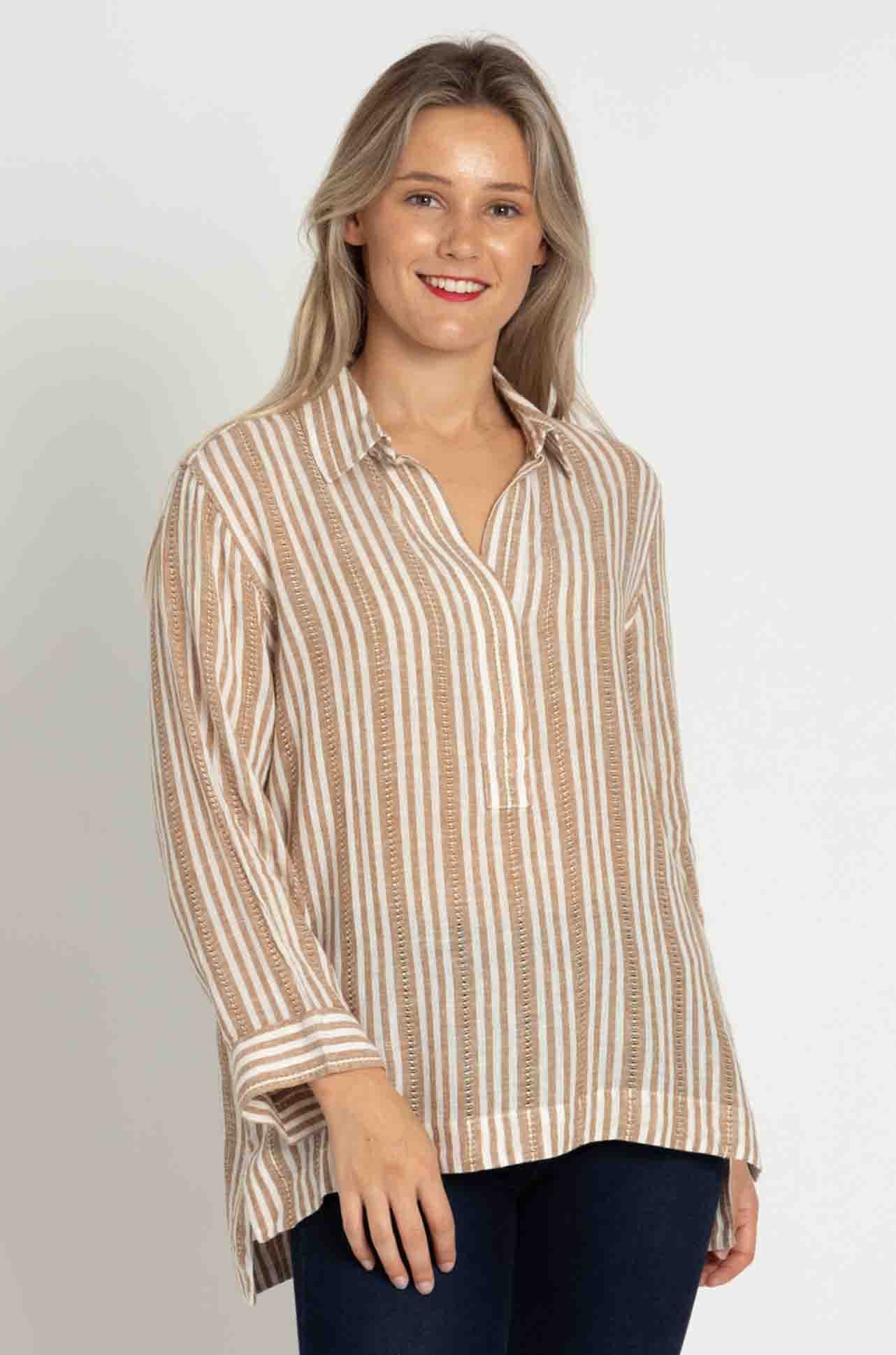 Rails - Banks Shirt in Palo Santo Stripe