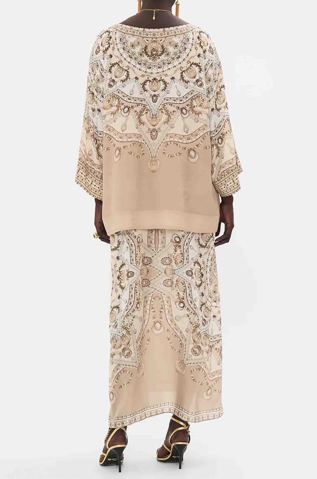 Camilla - Grotto Goddess Overlay Kaftan w/ Split Front