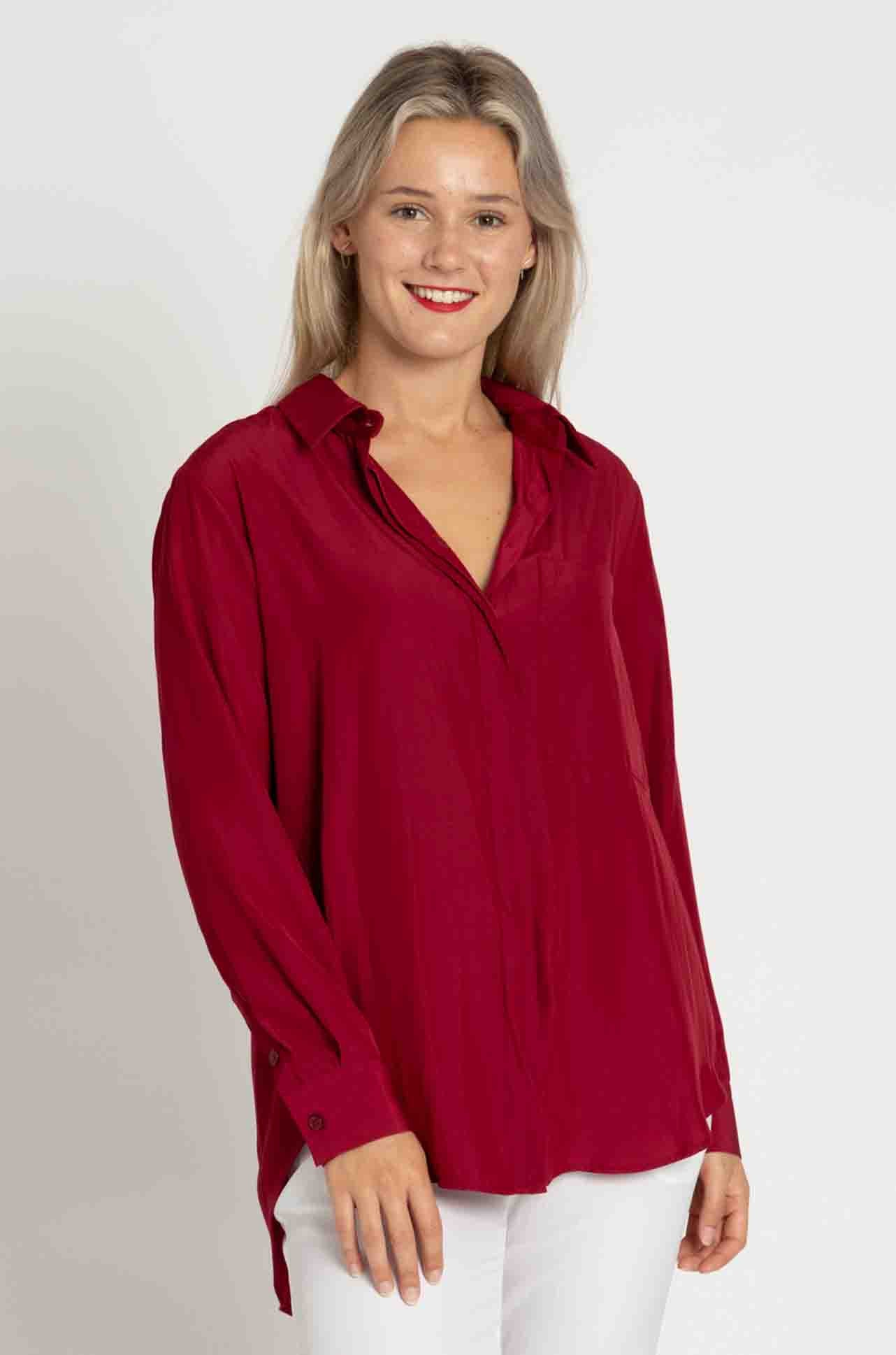 Mela Purdie - Single Pocket Shirt in Chilli