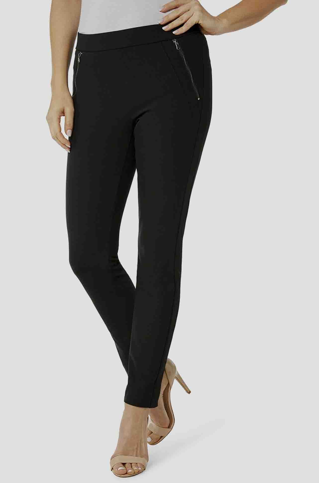 Gardeur - Slim Stretch Pull On Pant w/ Zip Pockets in Black