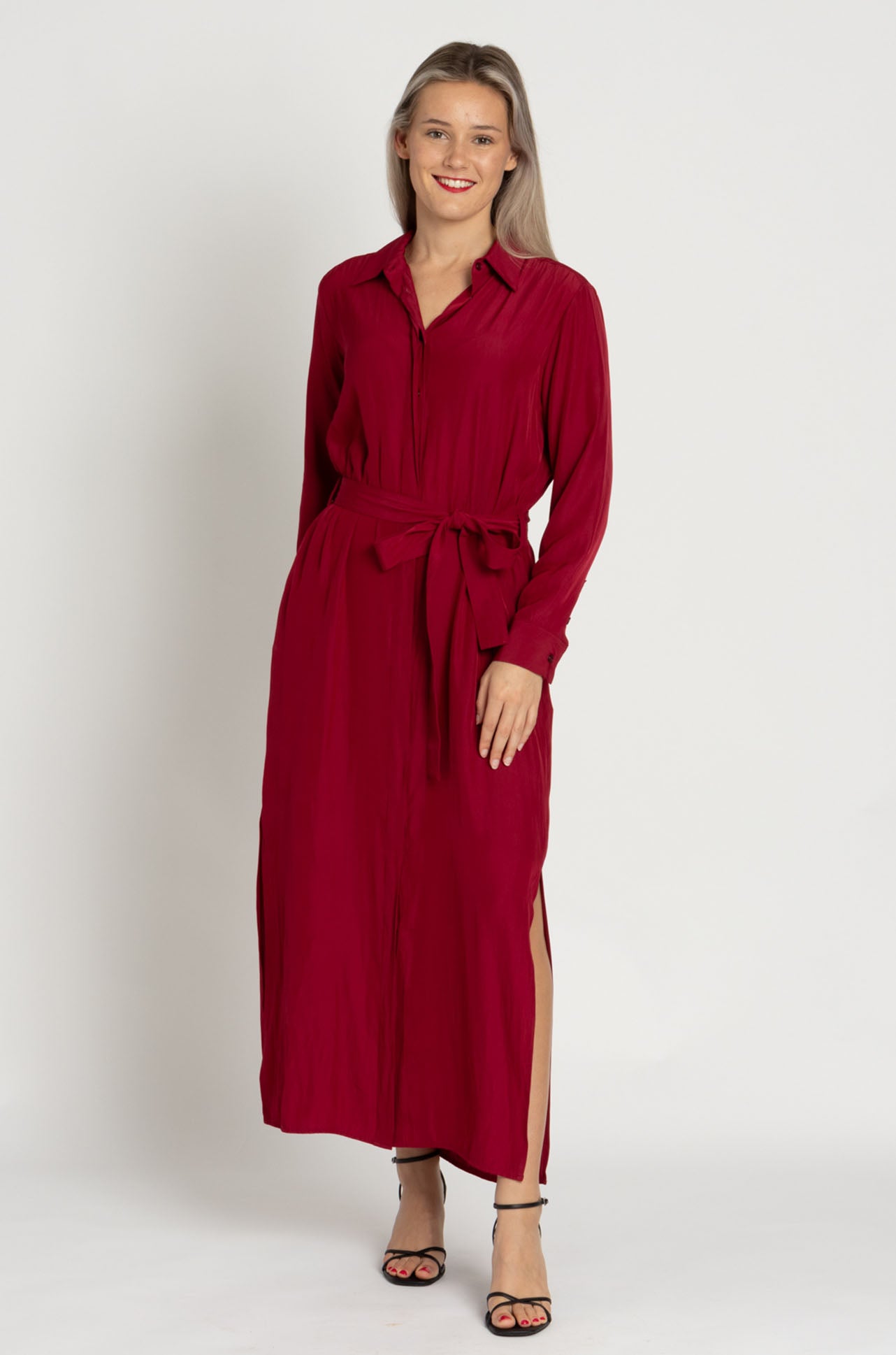 Mela Purdie - Tie Shirt Dress in Chilli